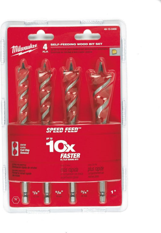 Milwaukee set zelfvoedende houtboren (4-delig) - 4932479477