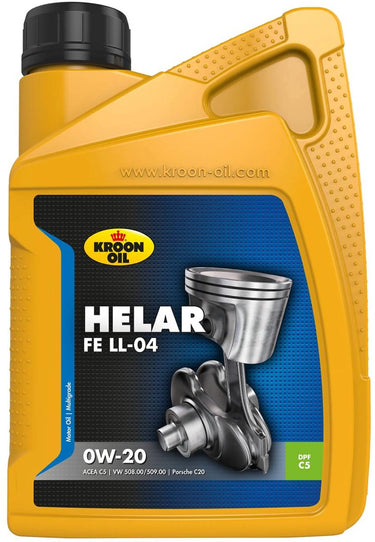 Kroon-oil helar fe ll-04 - motorolie 0w-20 - 1 liter - donkergroen