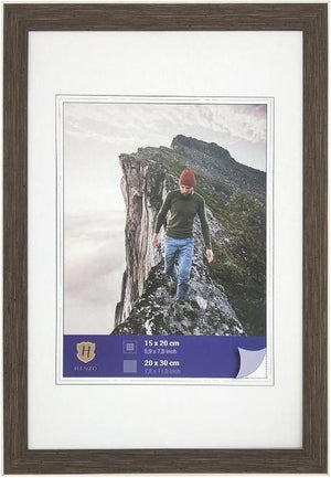 Henzo fotolijst - - edge - fotomaat 20x30 cm - donkerbruin