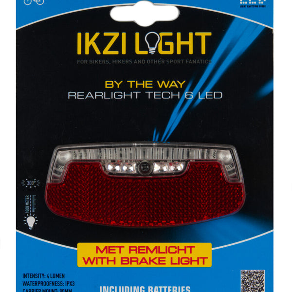 Ikzi Achterlicht 6-led auto + remlicht by the way batterij