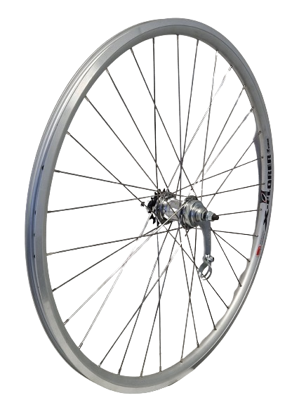 Kgs achterwiel 28 inch (622) alu velg zilver velamos remnaaf