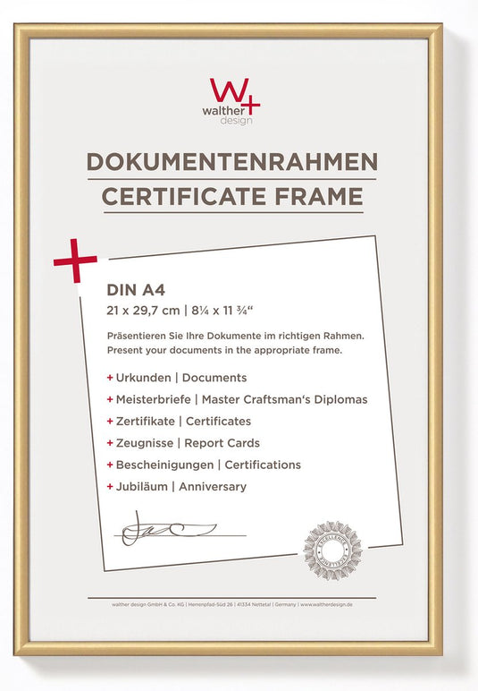 Walther new lifestyle - kunststof lijst - fotoformaat 21x29,7 cm (din a4) - brons