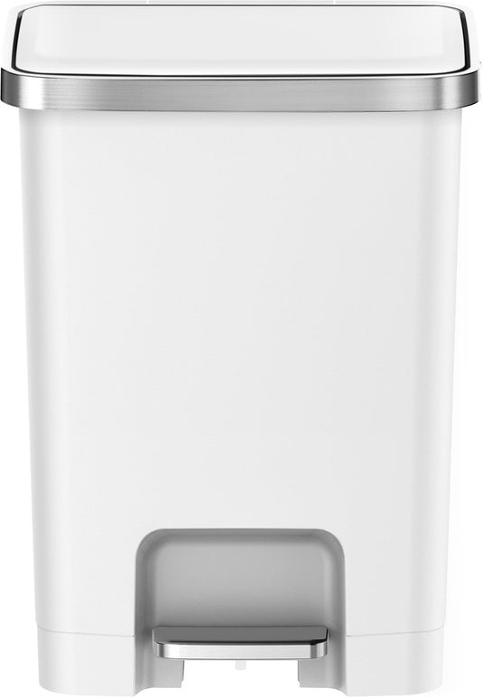 Eko - hana 2 pedaalemmer 25 liter - plastic - wit - prullenbak