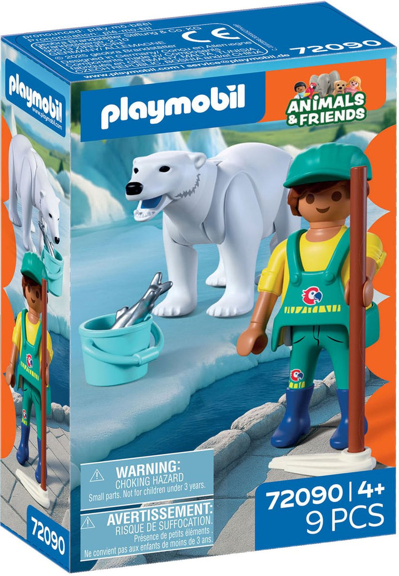 Chargez l'image dans la visionneuse de la galerie, Playmobil dierentuin speelset ijsbeer dierenverzorger - fantasierijk speelgoed.
