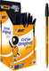 Bic balpen cristal fijn 0,3-0,5mm zwart luchtdoorlatende dop