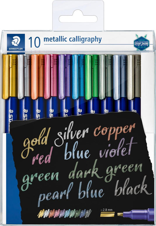 Staedtler metallic calligraphy pen set 10 kleuren