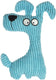 Flamingo - honden puppyspeelgoed pebbles corduroy hond - 23 cm - blauw