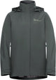 Jack wolfskin rotwand 3in1 jkt w dames outdoorjas - slate green