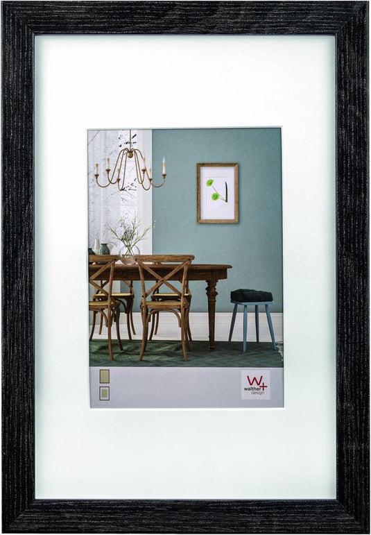 Walther fiorito - mdf houten lijst - fotoformaat 20x30 cm - donkergrijs