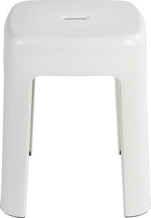 Wenko badkamerkruk alaska 37x45cm wit kunststof - douchekruk - douchezitje antislip - douchestoel vrijstaand - 250 kg belastbaar - tüv gs getest en gecertificeerd