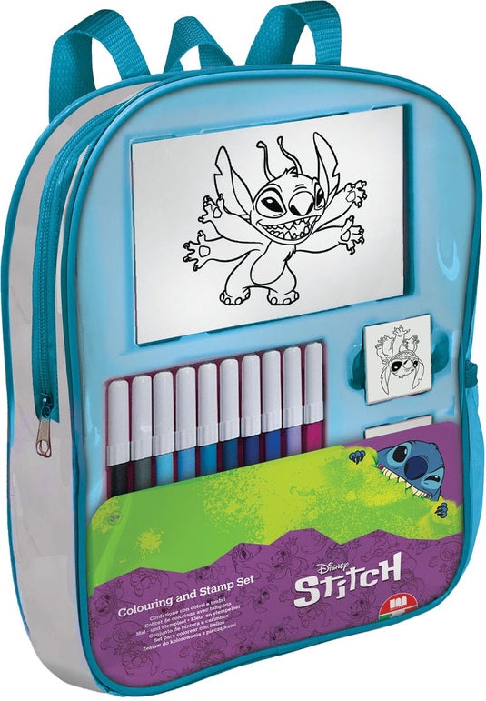 Multiprint stitch rugzak met viltstiften stempels