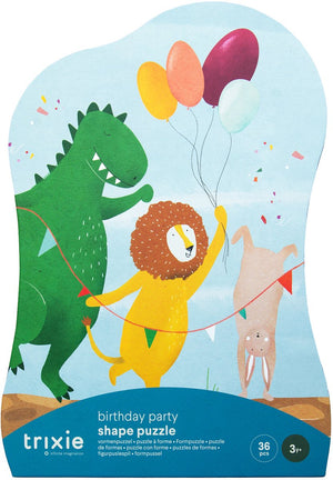 Trixie | vormenpuzzel - verjaardagsfeest - 36 stuks