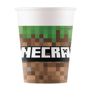 Minecraft papieren bekers 8 stuks | 2 stuks