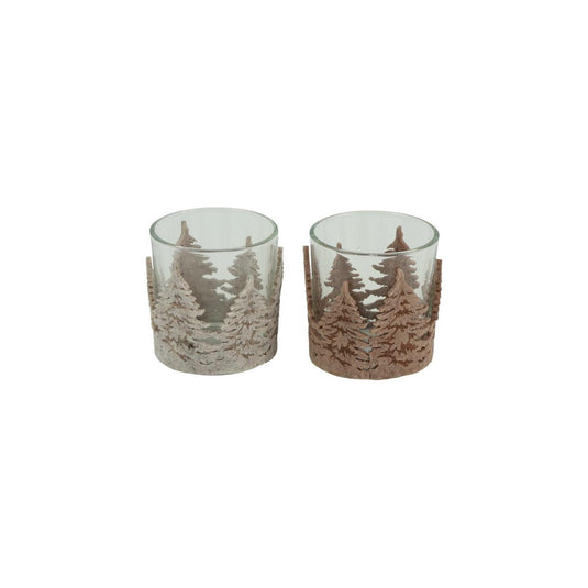Country field countryfield theelichthouder bos malung 2 assorti ø7,3x8cm