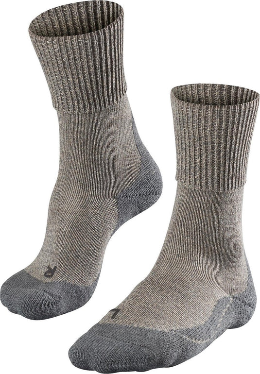 Falke tk1 wool anti-blaar dik wol functioneel materiaal wandelsokken dames beige - maat 37-38