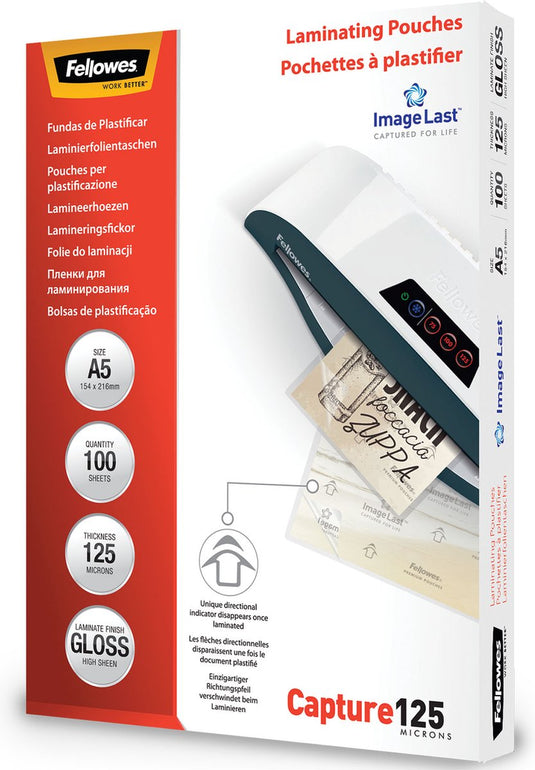 Fellowes lamineerhoezen imagelast - a5 - 125 micron - 100 stuks