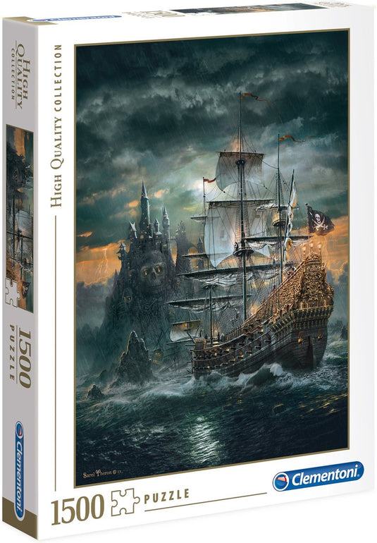 Clementoni - puzzel - 1500 stukjes - piratenschip - puzzel voor volwassenen - high quality collection
