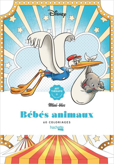 Hachette heroes disney mini bloc bébés animaux 60 coloriages - - kleurblok voor volwassenen