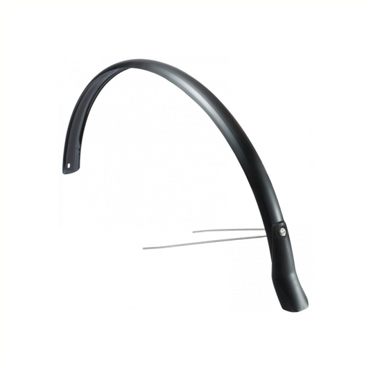Eurofender Snello achterspatbord 28 51mm breed, kleur: mat zwart kunststof