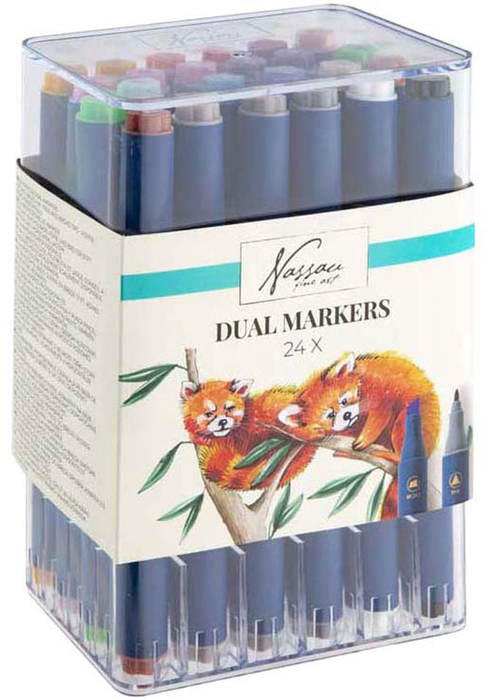 Creative craft group nassau ronde dual markers - 24st.