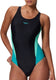 Speedo colorblock splice 2.0 1 piece dames sportbadpak - zwart paars