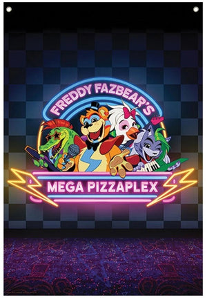 Fanattik five nights at freddy's wall banner-mega pizzaplex (diversen) nieuw
