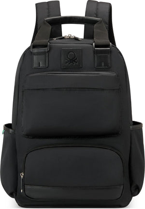 Delsey paris x united colors of benetton - color block - rugzak 15.6 inch laptopvak - zwart