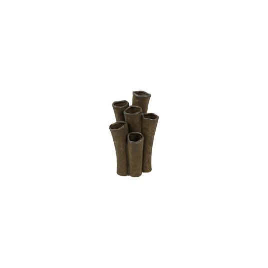Country field countryfield vaas enix bruin aardewerk 12,5x9,5x20,5cm