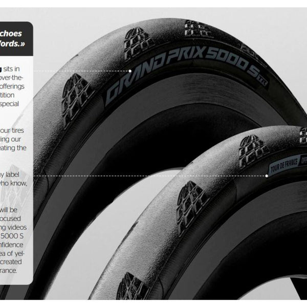 Buitenband Continental (28-622) 700-28c GrandPrix5000TdF zwart vouwband