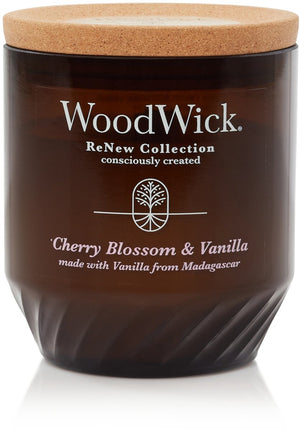 Woodwick renew large geurkaars - cherry blossom vanilla - 75 branduren