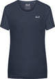 Jack wolfskin tech t-shirt dames - dames korte mouw - midnight sky