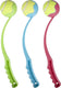 Flamingo hondenspeelgoed tennisbal shooter hawai - roze blauw rood - 38 x 6 x 6 cm