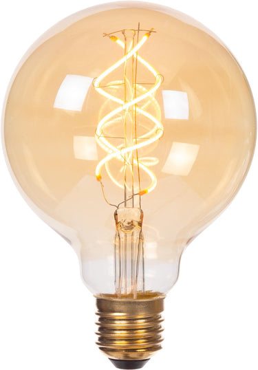 Lucide g95 - filament lamp - ø 9,5 cm - led 3 stepdim (memory) - e27 - 1x4,9w 2200k - amber
