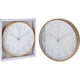 Wandklok houtlook 30,5x4cm