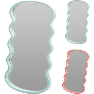Home styling spiegel wave kunststof 55x30x2,5cm