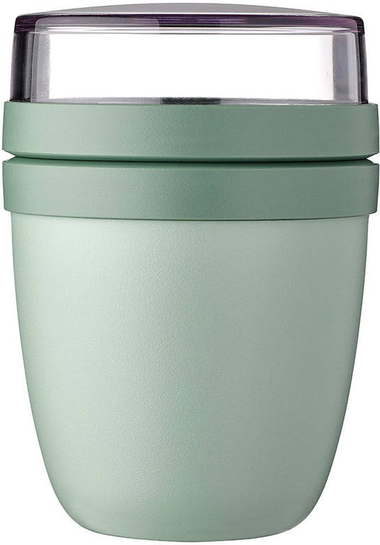 Mepal lunchpot mini ellipse - 300 ml - yoghurt en muesli beker to go - geschikt voor vriezer. magnetron en vaatwasser - nordic sage