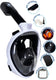 Sea turtle snorkelmasker - snorkel - duikbril - snorkelset - full face masker - volwassenen - wit zwart - s m