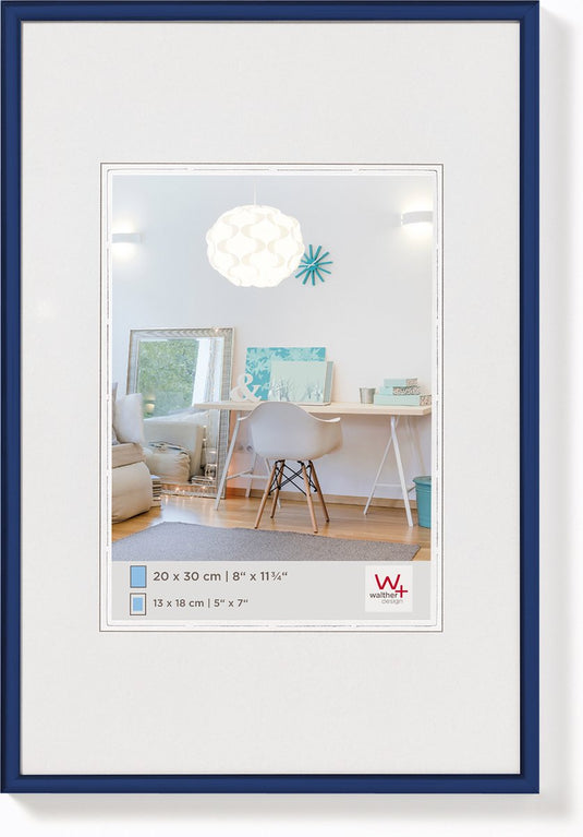 Walther new lifestyle - kunststof lijst - fotoformaat 30x40 cm - blauw