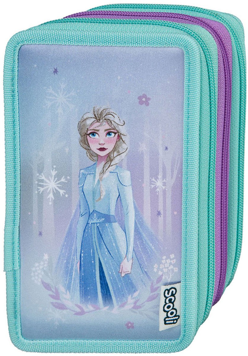 Afbeelding laden in galerijviewer, Undercover etui disney frozen 3-vaks gevuld schoolset multi kleuren.
