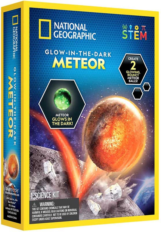 National geographic glow in the dark meteor science kit - maak 2 stuiterballen
