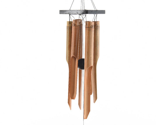 Decoris windgong hout bamboe l13-h85cm