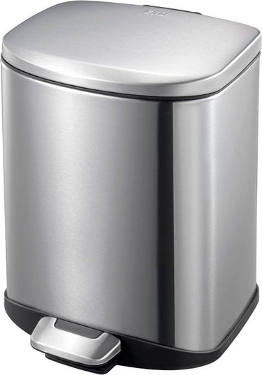 Eko - della pedaalemmer 6 liter - stainless steel plastic - mat rvs - prullenbak