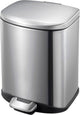Eko - della pedaalemmer 6 liter - stainless steel plastic - mat rvs - prullenbak