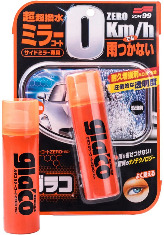 Soft99 glaco mirror coat zero spray - x-rain repellent 40ml