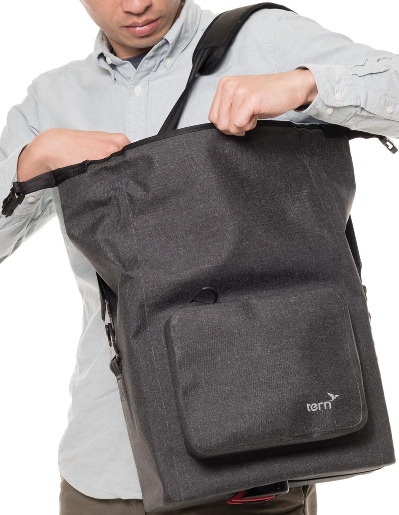 Load image into Gallery viewer, Tern bagagedragertas dry goods bag trunk bag dry goods bag tweed black
