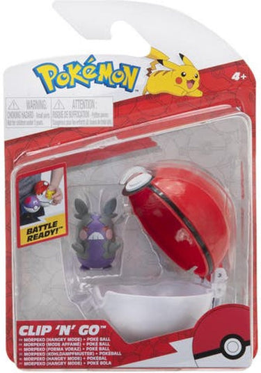 Pokémon pokemon - clip 'n' go - morpeko ( hangry mode ) + pokeball