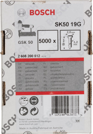Bosch nagel met verzonken kop sk50 19g