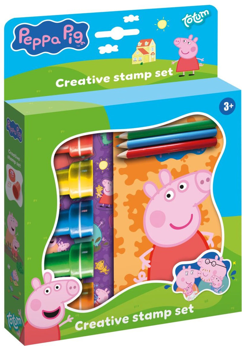 ギャラリービューアに画像をロードする, Totum peppa pig creatieve knutselset met stempels, potloden en stickers - educatief speelgoed junior creatief knutselen stempelen knutselen
