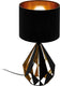 Eglo carlton 5 tafellamp - e27 - 51 cm - zwart koper