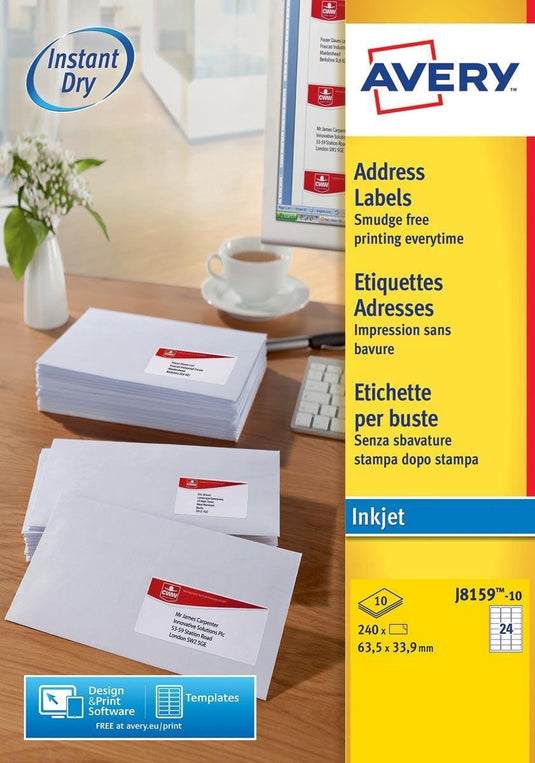 Avery adresetiketten